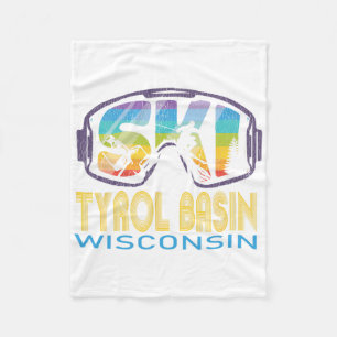 Ski Tyrol Sin Wisconsin Skiing Vacation Fleece Blanket