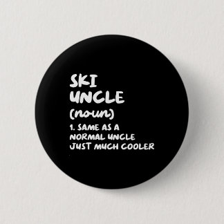 Ski Uncle Definition Skiing Funny Sports  6 Cm Round Badge