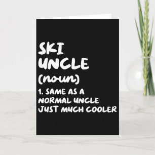 Ski Uncle Definition Skiing Funny Sports Card