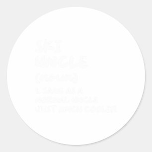 Ski Uncle Definition Skiing Funny Sports Classic Round Sticker