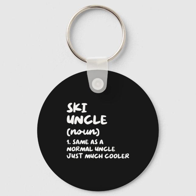 Ski uncle definition skiing funny sports  key ring (Front)