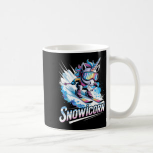 Ski unicorn winter sport skier funny skiing  coffee mug