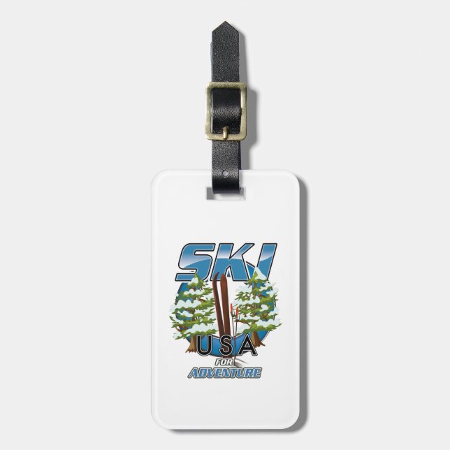 Ski USA For adventure logo. Luggage Tag (Front Vertical)