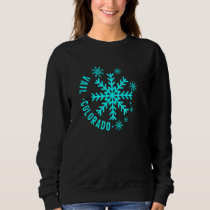 Ski Vail Colorado Mountain Skiing Snow Flakes Wint Sweatshirt