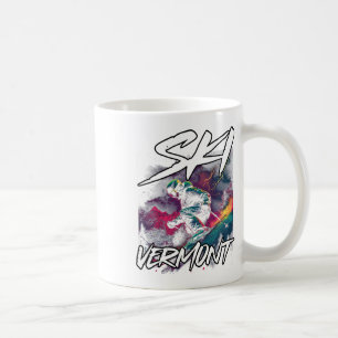 Ski Vermont Downhill Skiing Adventure Skiing Vermo Coffee Mug