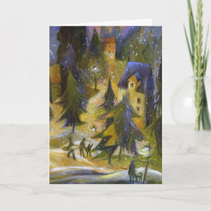 Ski Village Christmas Card