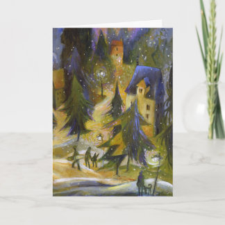 Ski Village Christmas Card