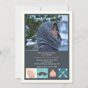 Ski Wear Photo Invitation
