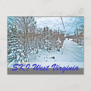 SKI WEST VIRGINIA POSTCARD