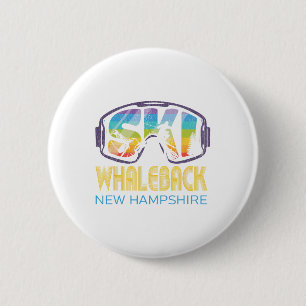 Ski Whaleck New Hampshire Skiing Vacation  6 Cm Round Badge