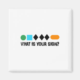 Ski What Is Your Sign Funny Skier Men Snowboard Sk Magnet