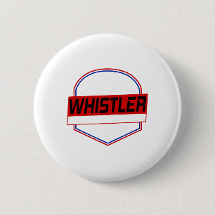 Ski Whistler B.c Canada Skiing And Mountain Biking 6 Cm Round Badge