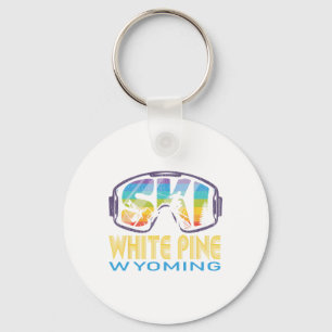 Ski White Pine Wyoming Skiing Vacation  Key Ring