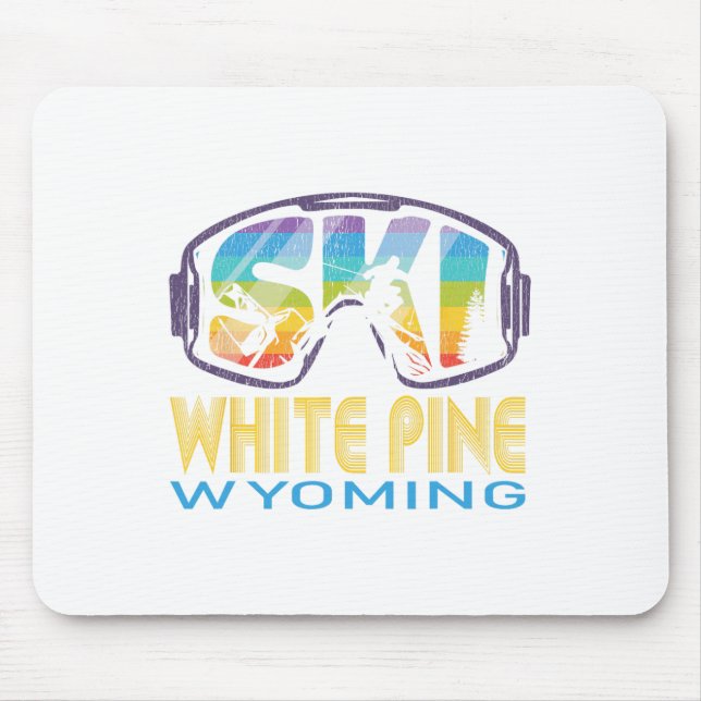 Ski White Pine Wyoming Skiing Vacation  Mouse Pad (Front)