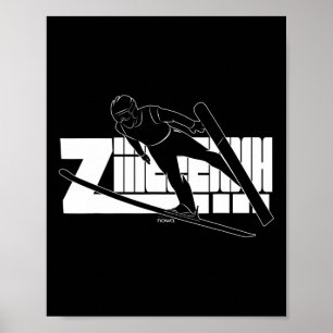 Ski Winter Sport Nordic Combination Ski Jumping  Poster