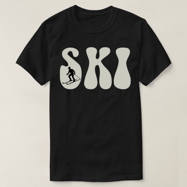 Ski Winter Sports Lover Snow Skier Skiing Design  T-Shirt (Design Front)