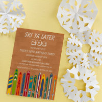 Ski Ya Later Any Decade Retro Skiing Birthday