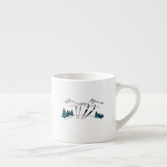 Ski You Later Ski Scene Winter Sports Espresso Cup (Right)