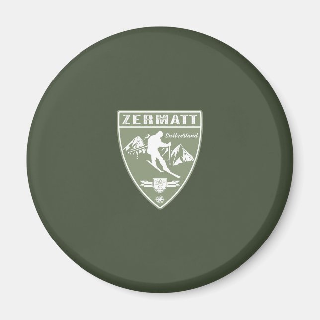Ski Zermatt Switzerland Magnet (Front)
