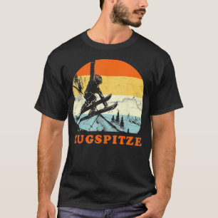 Ski Zugspitze, Germany Vintage Snow Skiing Vacatio T-Shirt