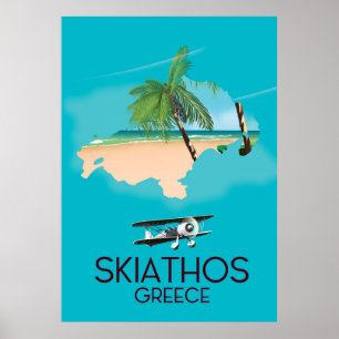 Skiathos Greece travel poster
