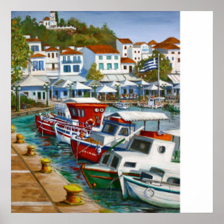 Skiathos Old Port Poster
