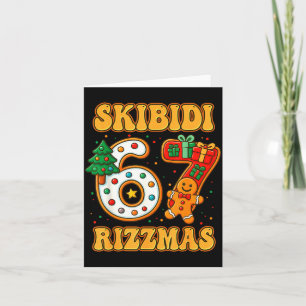 Skibidi 67 Rizzmas Funny Six Seven Meme Christmas  Card