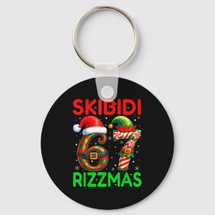 Skibidi 67 Rizzmas Funny Six Seven Meme Christmas Key Ring