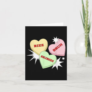 Skibidi Bruh Rizz - Funny Valentines Day Love Hear Card