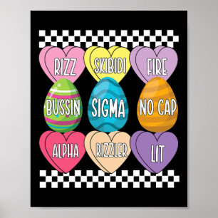 Skibidi Easter Eggs Funny Rizz Meme Easter Candy 2 Poster