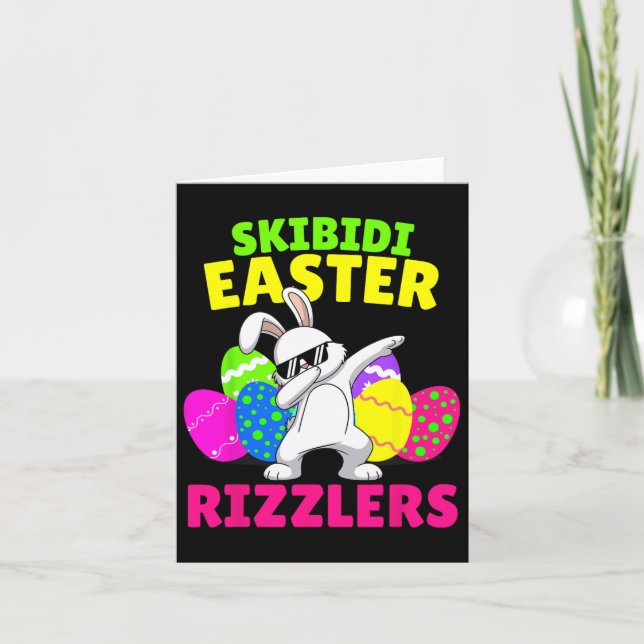Skibidi Easter - Funny Easter Rizzler Gen Alpha Tw Card (Front)