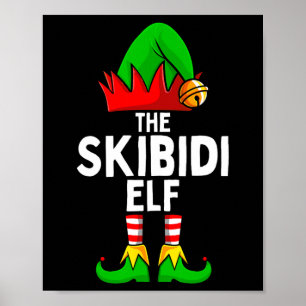 Skibidi Elf Matching Family Christmas Funny Silly  Poster