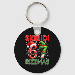 Skibidi Rizzmas 67 Christmas Six Seven Xmas Funny  Key Ring