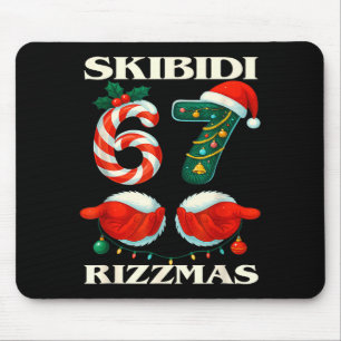 Skibidi Rizzmas 67 Christmas Six Seven Xmas Funny  Mouse Pad