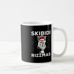 Skibidi Rizzmas 67 Funny Toilet Santa 6 7 Xmas Gen Coffee Mug