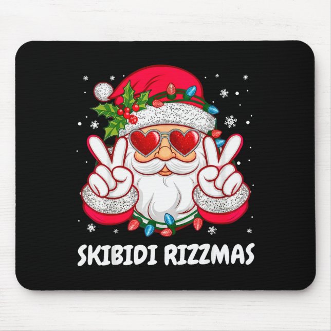 Skibidi Rizzmas Christmas Funny Santa Claus Xmas P Mouse Pad (Front)