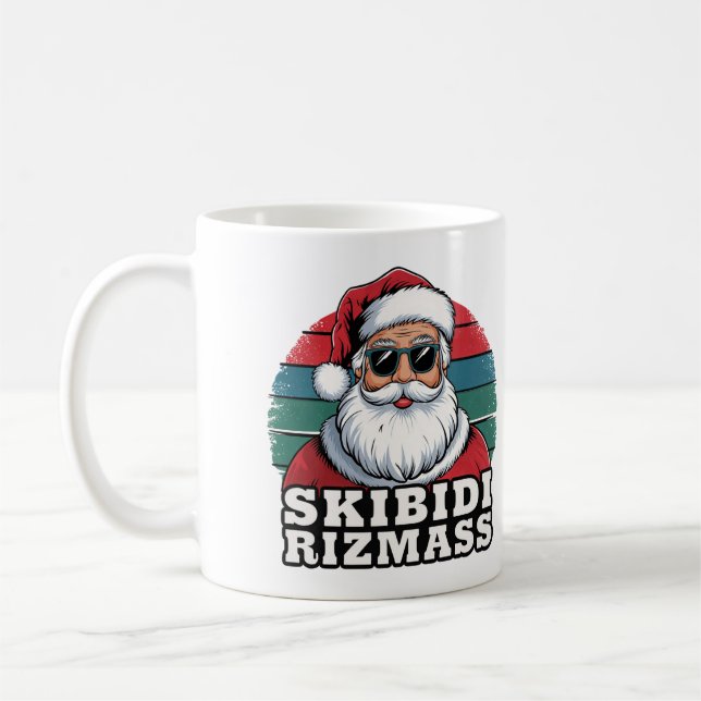 Skibidi Rizzmas Christmas Mug (Left)