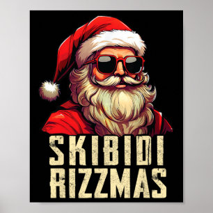 Skibidi Rizzmas Christmas Rizz Santa Claus Charism Poster