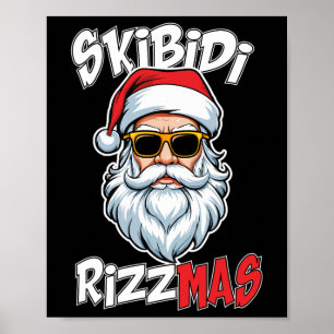 Skibidi Rizzmas Christmas Rizz Santa Claus Charism Poster