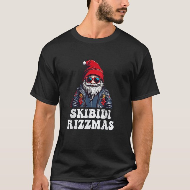Skibidi Rizzmas Christmas Rizz Santa Claus Charism T-Shirt (Front)