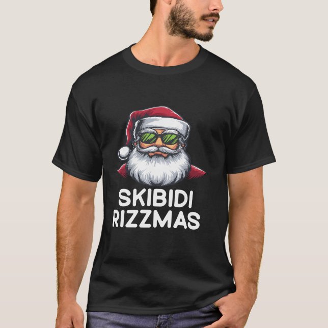 Skibidi Rizzmas Christmas Rizz Santa Claus Charism T-Shirt (Front)