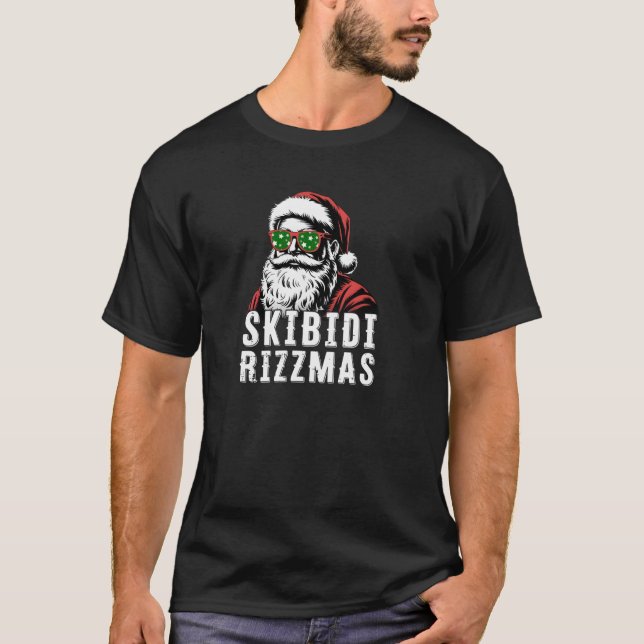 Skibidi Rizzmas Christmas Rizz Santa Claus Charism T-Shirt (Front)