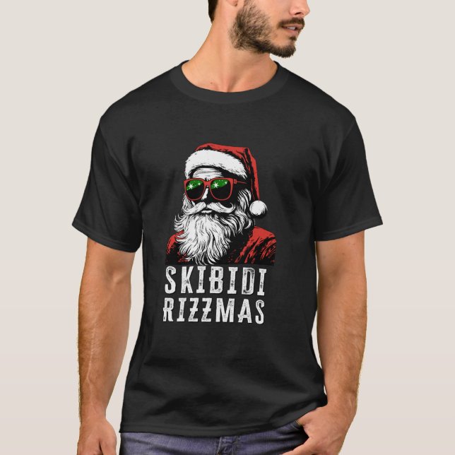 Skibidi Rizzmas Christmas Rizz Santa Claus Charism T-Shirt (Front)