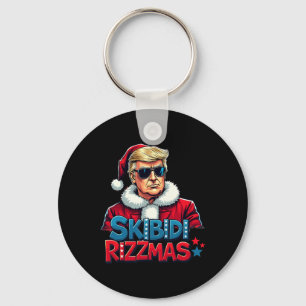 Skibidi Rizzmas Christmas Rizz Santa Claus Trump S Key Ring