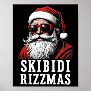 Skibidi Rizzmas Christmas Rizz Santa Claus Xmas Pa Poster