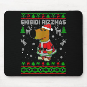 Skibidi Rizzmas Christmas Rizz Santa Ugly Christma Mouse Pad
