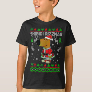 Skibidi Rizzmas Christmas Rizz Santa Ugly Christma T-Shirt