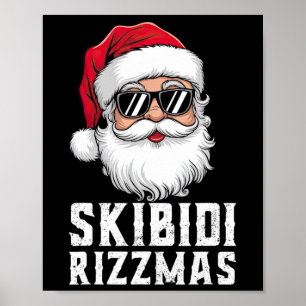 Skibidi Rizzmas Christmas Santa Claus Charisma Riz Poster