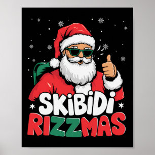 Skibidi Rizzmas Christmas Santa Claus Merry Rizz M Poster