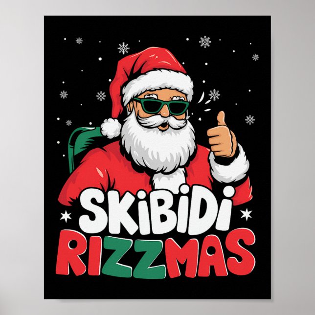 Skibidi Rizzmas Christmas Santa Claus Merry Rizz M Poster (Front)